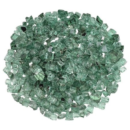 1/2 Evergreen Reflective Fire Glass, 10 Lb Bag